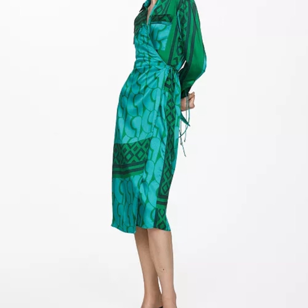 Mango Women’s Bow Printed Dress